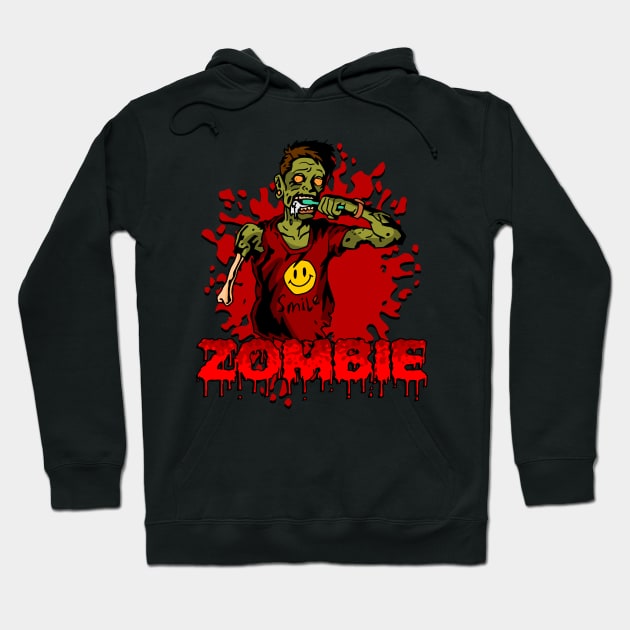 Zombie Brush Your Teeth Hoodie by RadStar